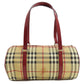 BURBERRY Handbag PVC beige Nova Check Women Used Authentic
