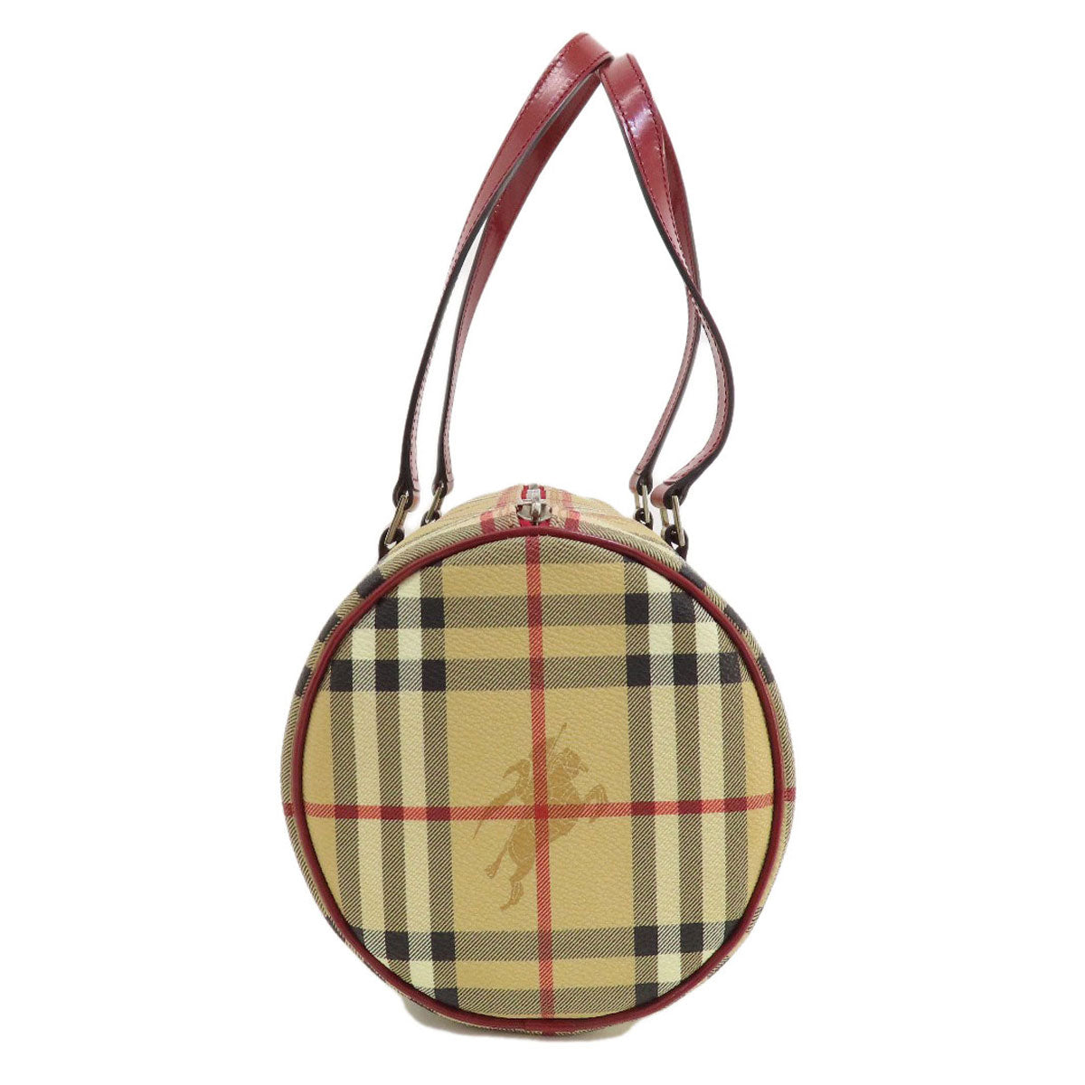 BURBERRY Handbag PVC beige Nova Check Women Used Authentic