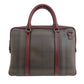 BURBERRY Handbag PVC, Leather Brown Check Pattern 2WAY Women Used Authentic
