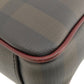 BURBERRY Handbag PVC, Leather Brown Check Pattern 2WAY Women Used Authentic
