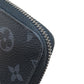LOUIS VUITTON Long Wallet Purse M62295 Monogram Eclipse black Zippy wallet  Vertical mens Used Authentic
