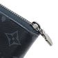 LOUIS VUITTON Long Wallet Purse M62295 Monogram Eclipse black Zippy wallet  Vertical mens Used Authentic