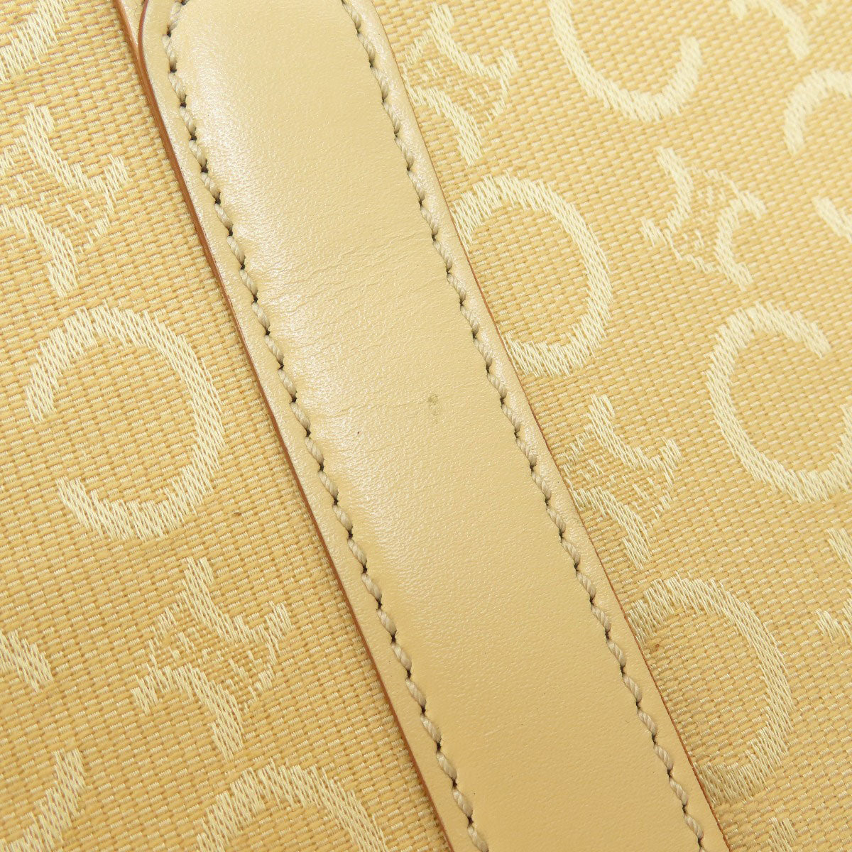 CELINE Handbag canvas beige C Macadam Women Used Authentic