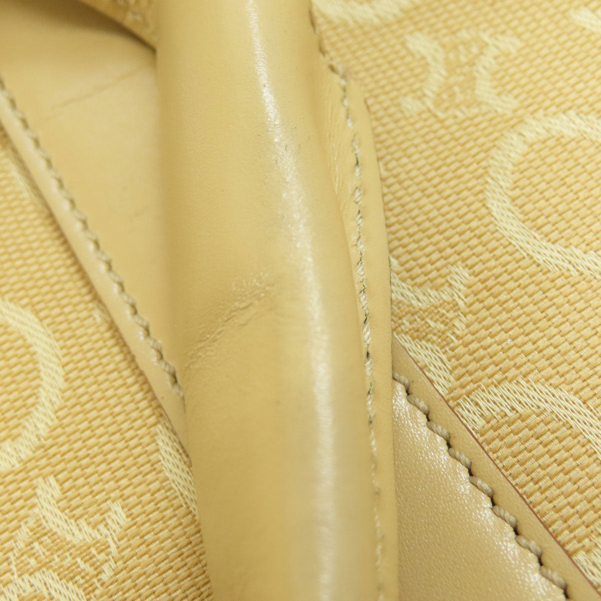 CELINE Handbag canvas beige C Macadam Women Used Authentic