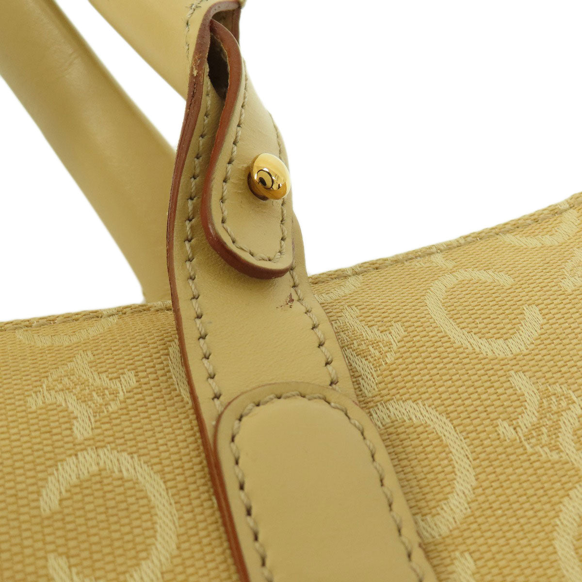 CELINE Handbag canvas beige C Macadam Women Used Authentic