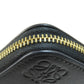 LOEWE Long Wallet Purse leather black Heart motif Zip Around Women Used Authentic