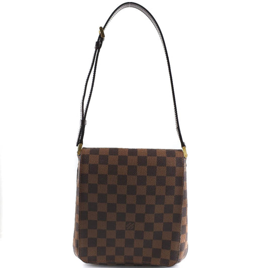 LOUIS VUITTON Shoulder Bag N51260 Damier canvas Brown Musette Salsa Women Used Authentic