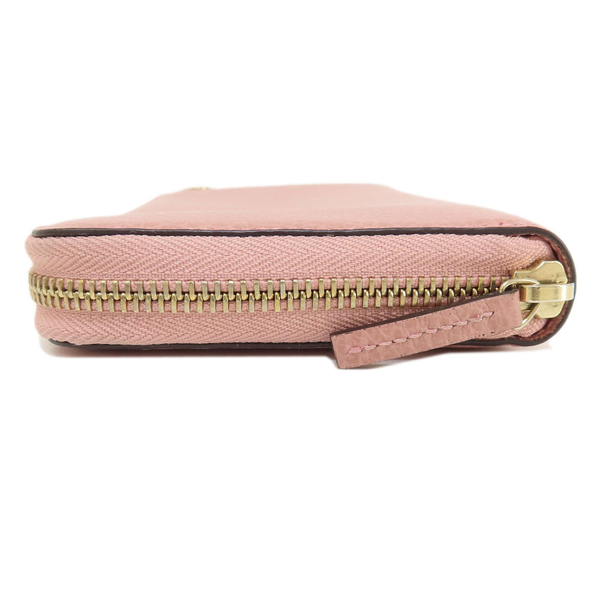 GUCCI Long Wallet Purse 449347 leather pink Interlocking G Women Used Authentic