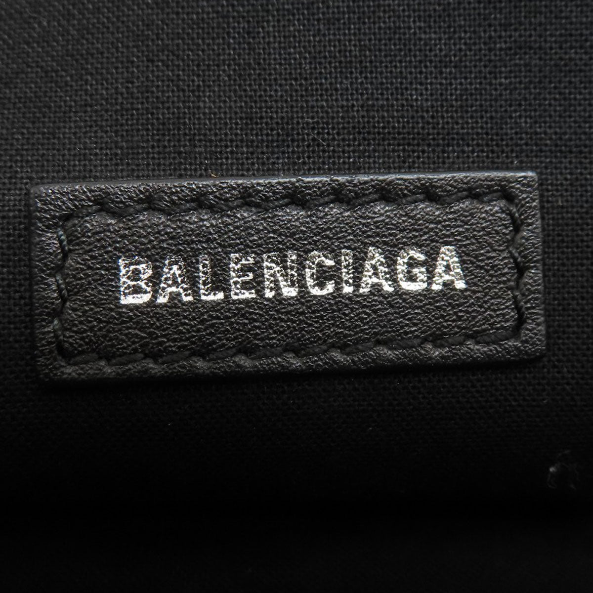 BALENCIAGA Clutch bag 373834 leather black logo Women Used Authentic