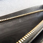 PRADA Long Wallet Purse leather black logo saffiano Women Used Authentic