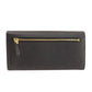PRADA Long Wallet Purse leather black logo saffiano Women Used Authentic