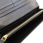 PRADA Long Wallet Purse leather black logo saffiano Women Used Authentic