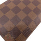 LOUIS VUITTON Long Wallet Purse N60017 Damier canvas Brown Portefeuille Brazza Damier Ebene Women Used Authentic