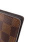 LOUIS VUITTON Long Wallet Purse N60017 Damier canvas Brown Portefeuille Brazza Damier Ebene Women Used Authentic