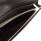 LOUIS VUITTON Long Wallet Purse N60017 Damier canvas Brown Portefeuille Brazza Damier Ebene Women Used Authentic