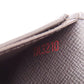 LOUIS VUITTON Long Wallet Purse N60017 Damier canvas Brown Portefeuille Brazza Damier Ebene Women Used Authentic