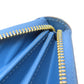 LOUIS VUITTON Long Wallet Purse M63894 Monogram canvas Brown Zippy Wallet Monogram Blue Jean Women Used Authentic