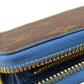LOUIS VUITTON Long Wallet Purse M63894 Monogram canvas Brown Zippy Wallet Monogram Blue Jean Women Used Authentic