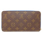 LOUIS VUITTON Long Wallet Purse M63894 Monogram canvas Brown Zippy Wallet Monogram Blue Jean Women Used Authentic