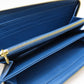 LOUIS VUITTON Long Wallet Purse M63894 Monogram canvas Brown Zippy Wallet Monogram Blue Jean Women Used Authentic