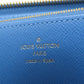 LOUIS VUITTON Long Wallet Purse M63894 Monogram canvas Brown Zippy Wallet Monogram Blue Jean Women Used Authentic