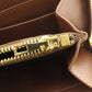 LOEWE Long Wallet Purse Calfskin Brown anagram star Women Used Authentic