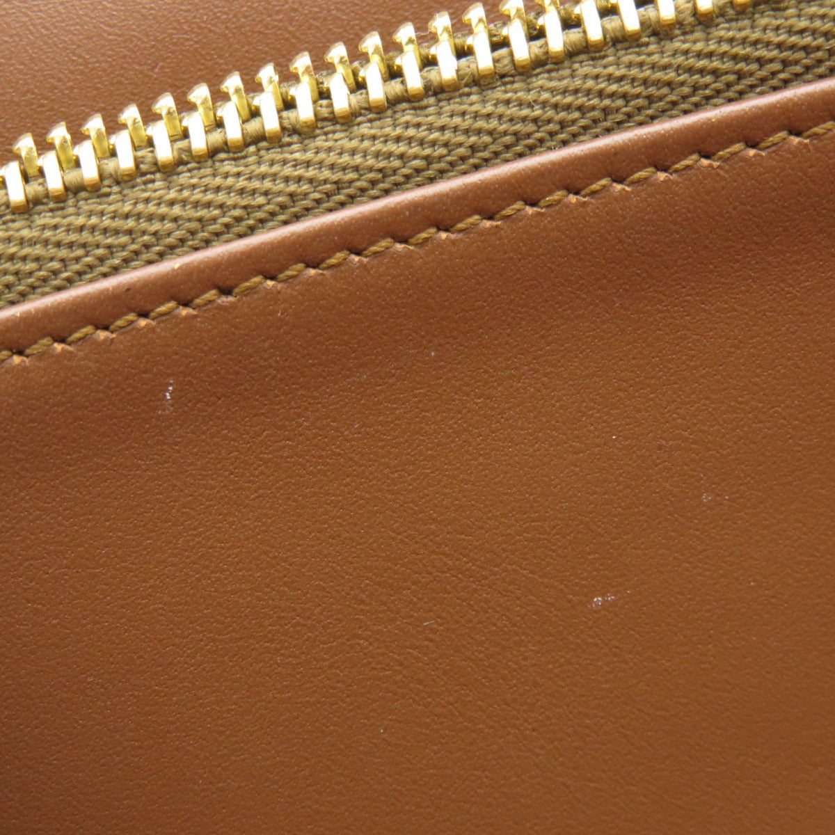 LOEWE Long Wallet Purse Calfskin Brown anagram star Women Used Authentic