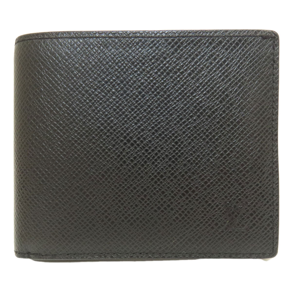 LOUIS VUITTON Bifold Wallet M62045 Taiga Leather black Portefeuille Amerigo NM mens Used Authentic
