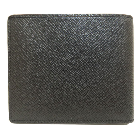 LOUIS VUITTON Bifold Wallet M62045 Taiga Leather black Portefeuille Amerigo NM mens Used Authentic