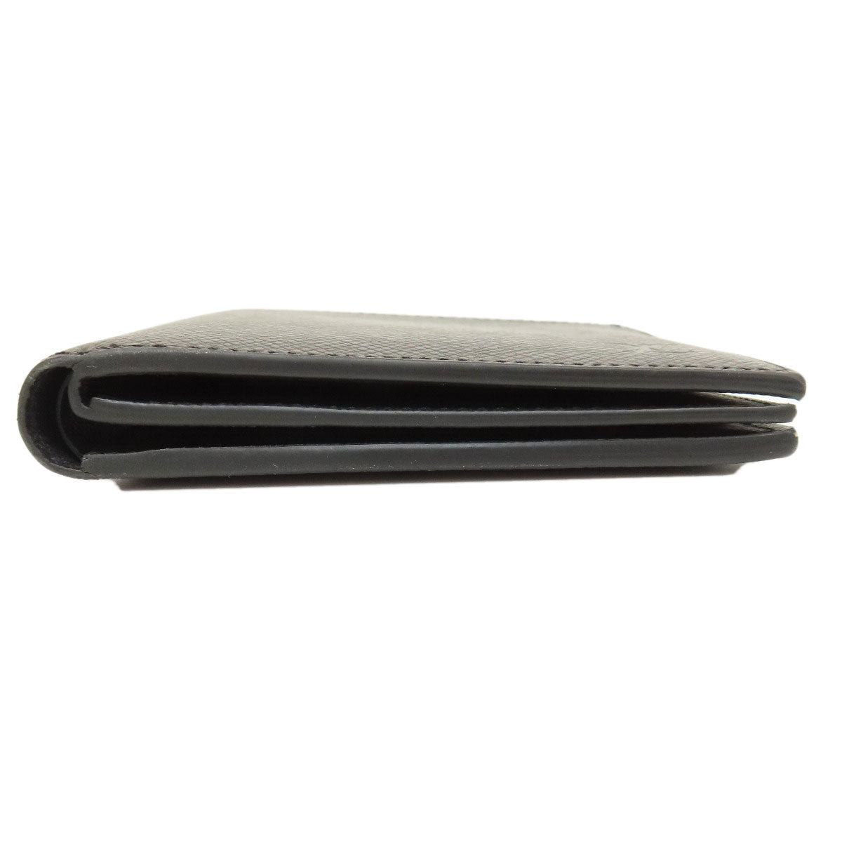 LOUIS VUITTON Bifold Wallet M62045 Taiga Leather black Portefeuille Amerigo NM mens Used Authentic