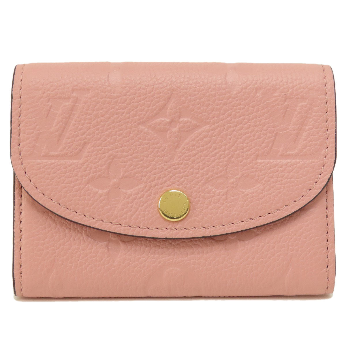 LOUIS VUITTON Coin case M81520 Ann Platt pink Portomone Rosali Rose Poodle Women Used Authentic