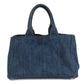 PRADA Tote Bag B1877B denim blue Canapa Women Used Authentic