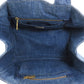 PRADA Tote Bag B1877B denim blue Canapa Women Used Authentic