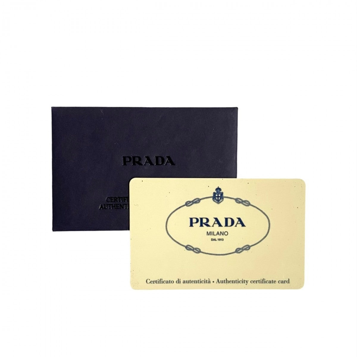 PRADA Bifold Wallet Nylon, Leather black logo Metal Women Used Authentic