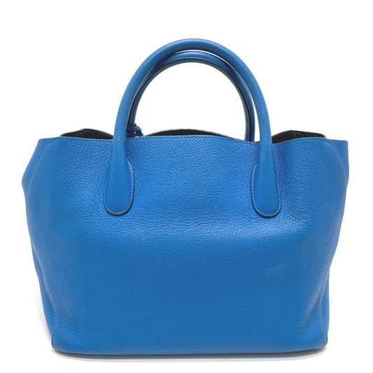 Dior Tote Bag leather blue Handbag Crossbody open bar handbag Women Used Authentic