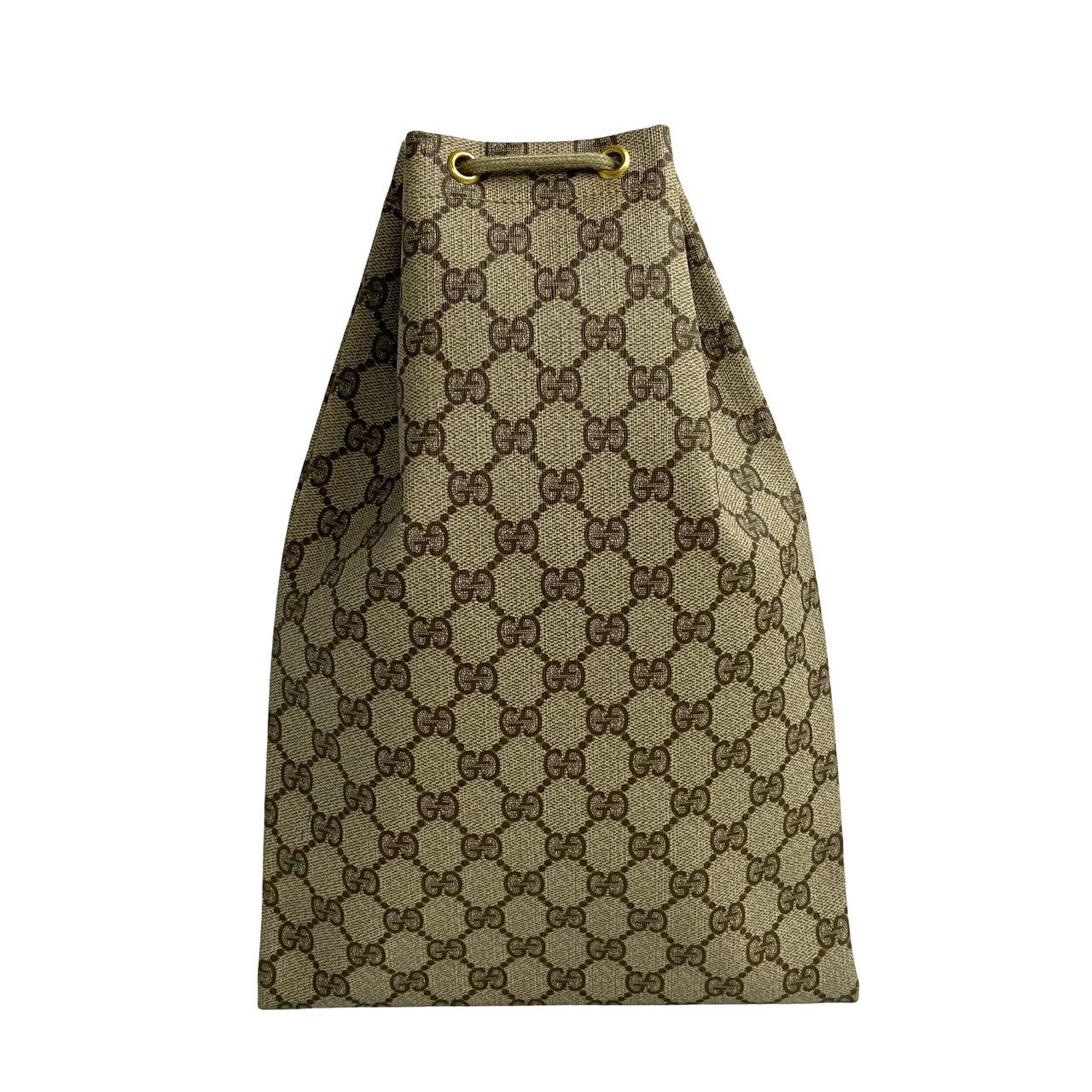 GUCCI Handbag Leather, PVC Brown GG logo Women Used Authentic