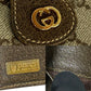 GUCCI Bifold Wallet Leather, PVC Brown GG logo Metal Women Used Authentic