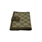 GUCCI Bifold Wallet Leather, PVC Brown GG logo Metal Women Used Authentic