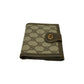 GUCCI Bifold Wallet Leather, PVC Brown GG logo Metal Women Used Authentic