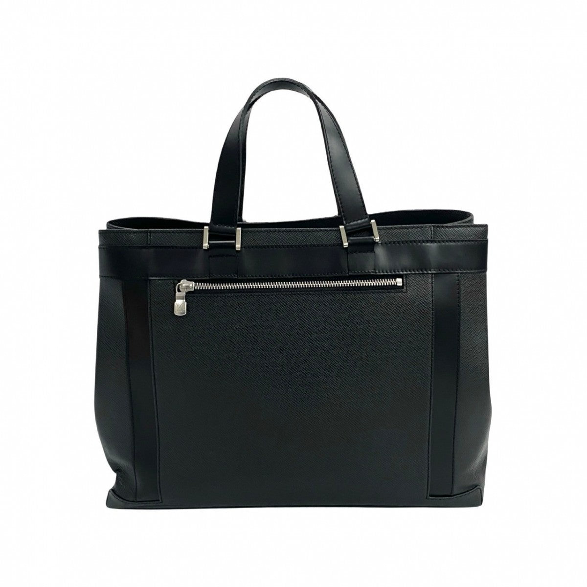 LOUIS VUITTON Business bag M31012 leather black Taiga Kasbeck GM mens Used Authentic