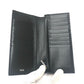 Dior Long Wallet Purse leather black Punching of League
