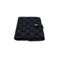 LOEWE Bifold Wallet Canvas, Leather black Anagram logo all-over pattern Women Used Authentic