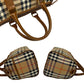 BURBERRY Handbag Leather, Canvas Brown Nova Check Women(Unisex) Used Authentic