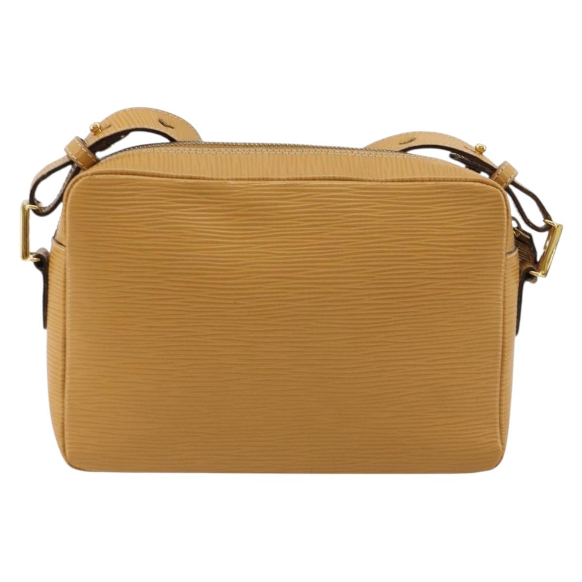 FENDI Shoulder Bag Leather Beige Gold