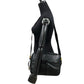 LOEWE Shoulder Bag leather black Anagram logo Women Used Authentic
