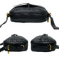 LOEWE Shoulder Bag leather black Anagram logo Women Used Authentic