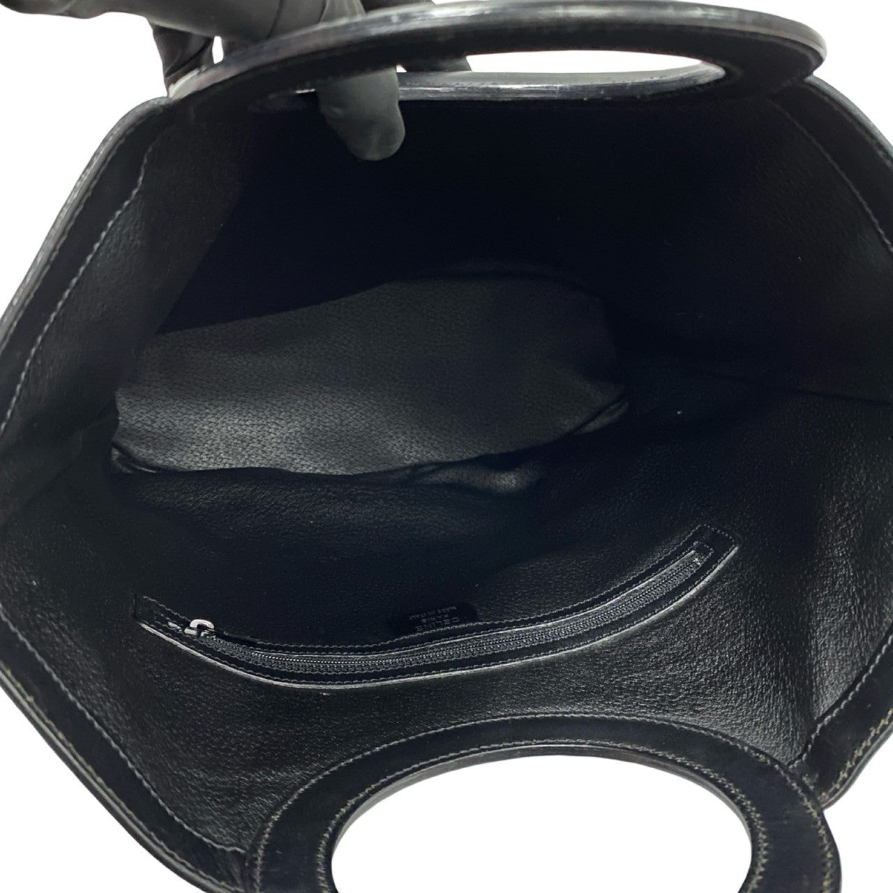 CELINE Handbag Leather, PVC black Macadam Brazon Women Used Authentic