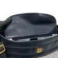 GUCCI Shoulder Bag Leather, PVC Navy Micro GG logo Metal Women Used Authentic