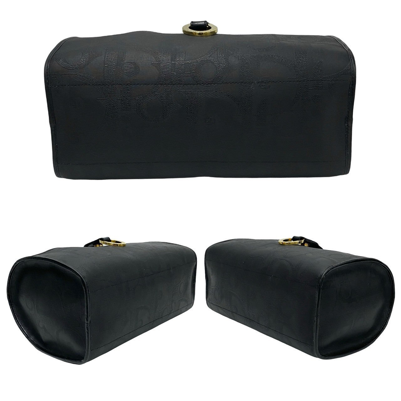 Dior Handbag Leather, PVC black logo Metal Women Used Authentic
