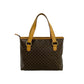 CELINE Tote Bag Leather, PVC Brown Macadam Brazon Women Used Authentic